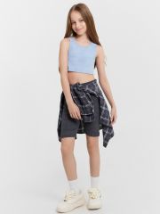 137753 MARK FORMELLE Велосипедки набивка графитовый acid wash MARK FORMELLE