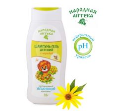 028679 Iris Cosmetic НАРОДНАЯ АПТЕКА. Шампунь-гель детский с чередой и натуральным увлажняющим комплексом, 1+, 300мл