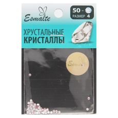 Стразы Esmalte размер 4 светло-розовые 50 шт