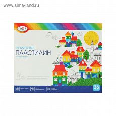 3907387 Пластилин 36 цветов 720 г, «Гамма» «Классический», со стеком