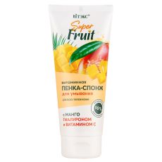 034672    Витэкс Super FRUIT. Витаминная пенка-спонж для умывания с манго, гиалуроном и витамином С, 200 мл