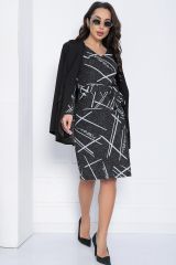 497401 LT Collection Платье чёрно-серый