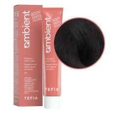 TEFIA Ambient 3.11 Перманентная крем-краска для волос / Темный брюнет интенсивный пепельный, 60 мл