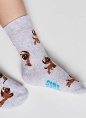 3053 СОЮЗМУЛЬТФИЛЬМ БРЕСТСКИЕ Носки св.серый меланж