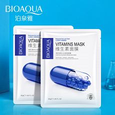 Маска для лица Bioaqua Vitamin B3 (витамин PP, ниацин, никотиновая кислота, никотинамид витамин B3), 3 шт