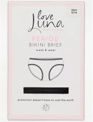 Love Luna Black Bikini Period Knickers