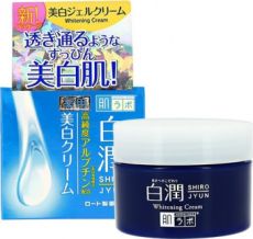 128037	 Rohto HADALABO Shirojyun Medicated Whitening Cream Отбеливающий крем для лица с арбутином 50 гр