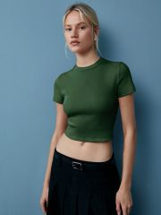 Mi 1421С Fresh Футболка укороченная (кашкорсе) Minimi Футболка Militari (Зеленый)