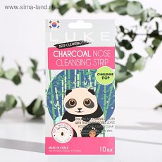4184654 Угольные полоски Luke очищающие от черных точек Charcoal Nose Cleansing Strip, 10 шт