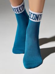 ACTIVE (удлиненные) Conte elegant Носки темно-бирюзовый-белый