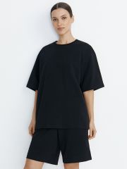 OmD 1453С Футболка женская OVERSIZE, CO+EL Omsa Футболка Nero (Черный)