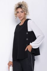 Б12073 Жилет LADY TAIGA Черный