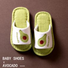 Детские льняные тапочки с авокадо на 4-7 лет