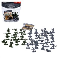 Игровой набор с карточками «Линия обороны», 50 солдатиков 7994417