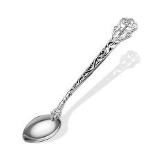 Ложка из серебра литье частично-черненое