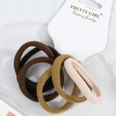 Pretty Girl 24-22004-2 Н-р резинок д/волос, коричневый, (6 шт) FARRES