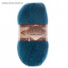 2930682 Пряжа "Angora Gold Simli" 75% акрил, 20% шерсть, 5% металлик 500м/100гр (17 петроль)