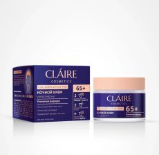034830 Claire Cosmetics Collagen Active Pro. Крем для лица 65+ НОЧНОЙ увлажняющий, 50мл