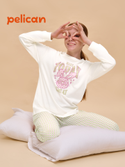 WFAJP3363/1 Пижама для девочек Молочный(28) Pelican