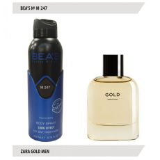 Дезодорант Beas M247 Zara Gold For Men deo 200 ml, Дезодорант мужской Beas M247 создан по мотивам аромата Zara Gold