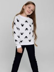 19С-43СП Conte elegant Джемпер classic white-black