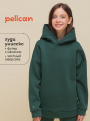 UFNK4323 Толстовка детская Изумрудный(14) Pelican