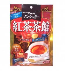 014769 KANRO Карамель cо вкусом черного чая без сахара 72 гр