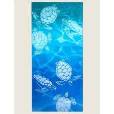 Blue Seaqual Ombre Turtle Beach Towel