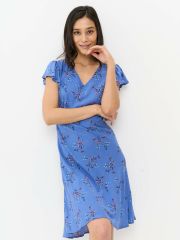 Платье женское 7221-30041 Ш72 джинсовый райские цветы BE YOU