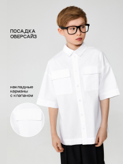 20110290078 Сорочка верхняя детская для мальчиков Oleg белый ACOOLA Kids