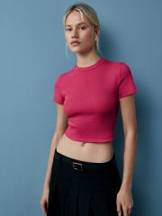 Mi 1421С Fresh Футболка укороченная (кашкорсе) Minimi Футболка Lampone (Красный)