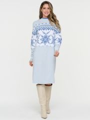 Платье женское 5232-2500 осеннее небо/белый/зимнее утро VAY