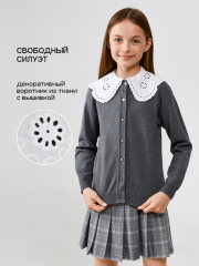 20240370016 Жакет детский для девочек Ayrin1 темно-серый ACOOLA Kids