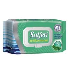 Salfeti Влажные салф. антибактер. 72шт клапан (3970) Salfetti