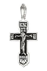Крест из серебра литье частичное чернение