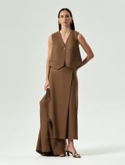 Юбка макси из вискозы и шерсти, S1083/stingray