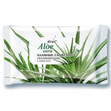 020883 Vitex Aloe Vera. Салфетки влажные увлажняющие с соком алоэ, 15 шт.