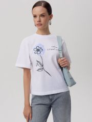 23С-2696ТСП Conte elegant Футболка white-flower