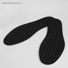 742173 Стельки для обуви, универсальные, дышащие, 36-47 р-р, пара, цвет чёрный