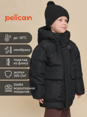 BZXZ3362/10 Куртка для мальчиков Черный(49) Pelican