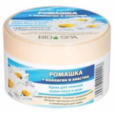 0221 Крем 200мл. Ромашка + коллаген и эластин д/лица в банке BELLE JARDIN