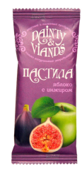 Dainty&Viands Пастила батончик яблоко/инжир 40г