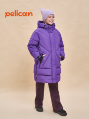 GZFZ3335/1 Пальто для девочек Фиолетовый(46) Pelican