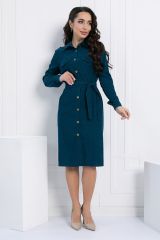 511442 LT Collection Платье-рубашка сине-зеленый