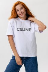 466595 Натали Футболка белый+CELINE