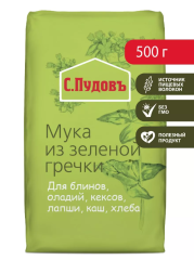 ПУДОВ Мука из зеленой гречки 500г