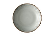 Тарелка суповая, 23х4,5 см, керамика, серо-бежевая, Серые ромбы, Mandala, 63233