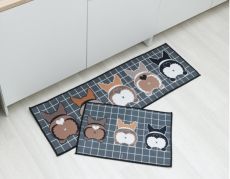 Набор ковриков для ванны и туалета Доляна «Корги», 2 шт: 40×60, 45×120 см 6847580