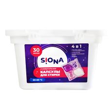 SIONA Универсальные капсулы для стирки 4 в 1, 30 шт