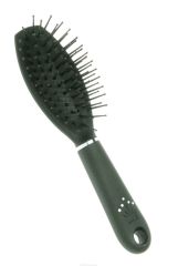 Dewal Beauty Щетка для волос массажная овальная мини / Шарм DBH2386, черный